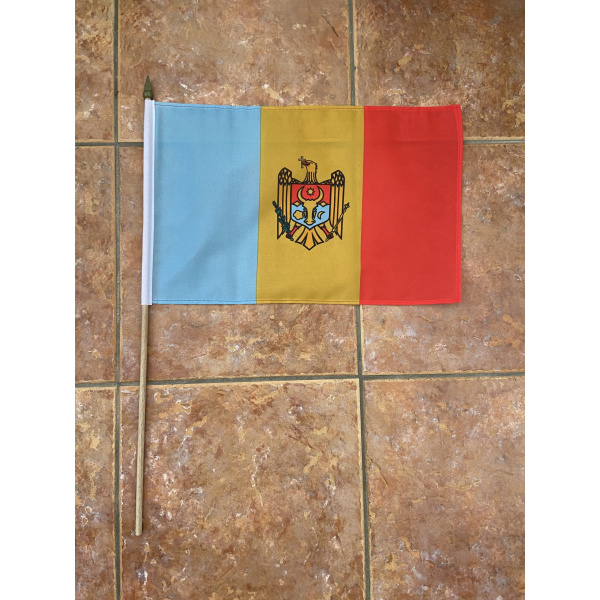 Moldova large hand flag