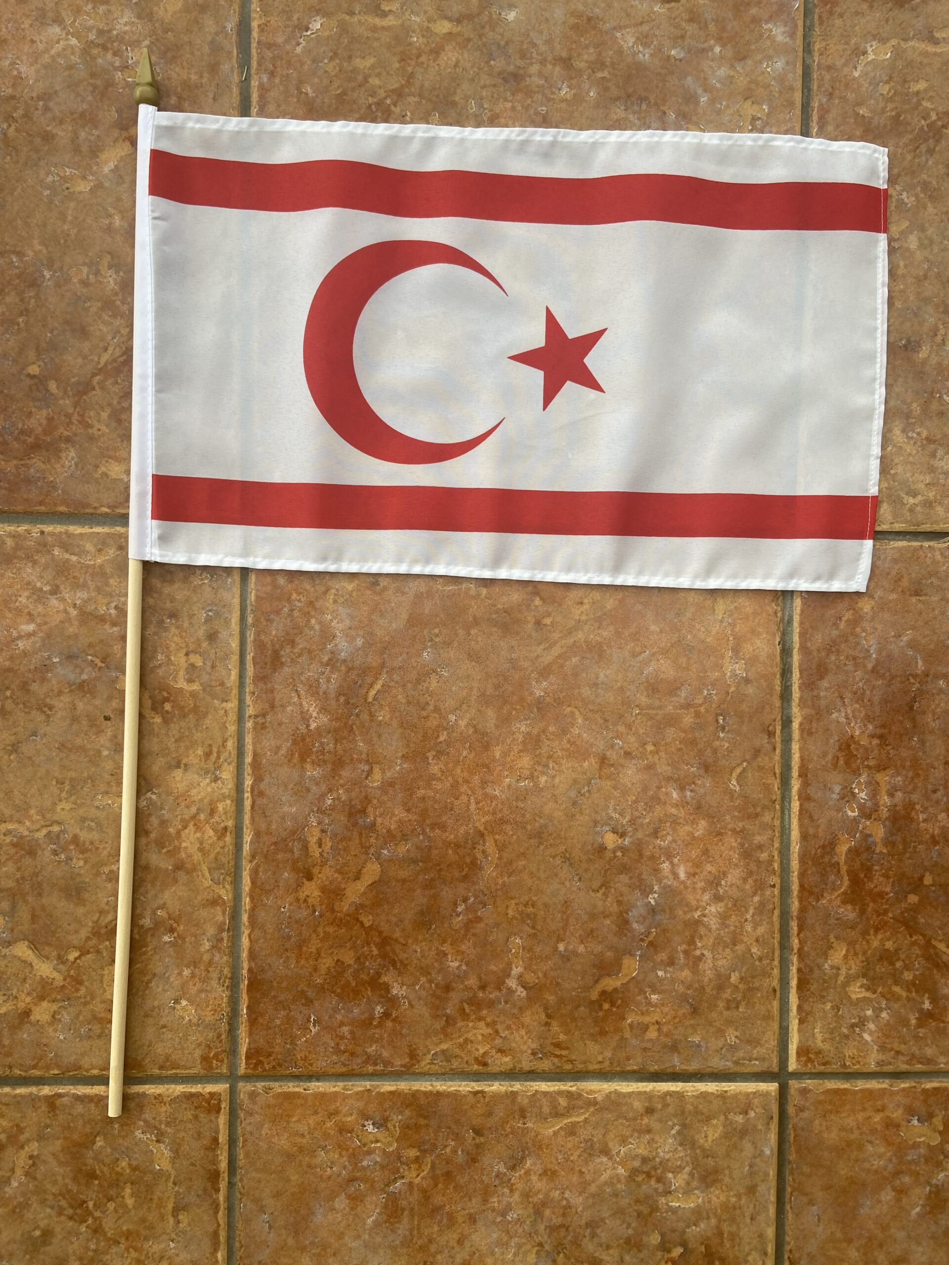 Northern Cyrpus Northern Cyprus large hand flag - Image 1