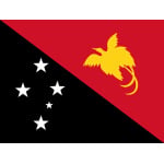 Papua New Guinea medium hand flag