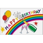 Happy Birthday table flag