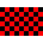 Checkered red/black medium table flag