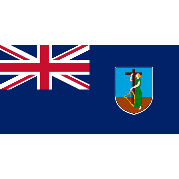Montserrat medium hand flag
