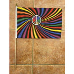 Rainbow Swirl (gay pride) large hand flag
