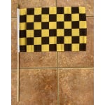 Checkered Black/yellow large hand flag