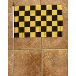 Checkered Black/yellow large hand flag