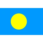 Palau medium hand flag
