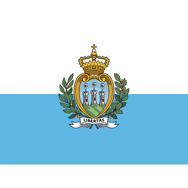 San Marino with Crest medium table flag