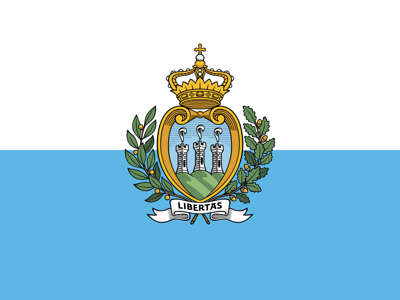 San marino (Crest) San Marino (Crest) 5'x3' - Image 1
