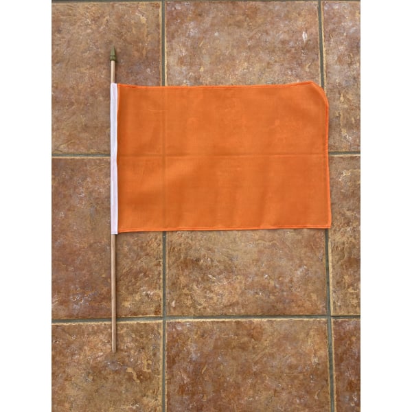 Plain Orange large hand flag