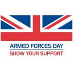 Armed Forces Day medium hand flag