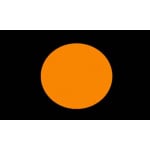Black with Orange Circle (racing flag) 3'x2'
