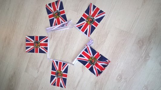 unionjackroyalcrestbunting 6m 20 flag Union Jack Royal Crest bunting - Image 1