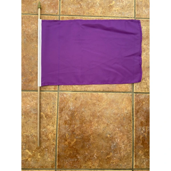 Plain Purple large hand flag