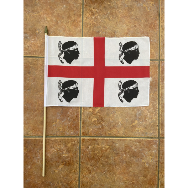 Sardinia large hand flag