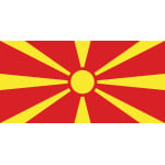 North Macedonia Hand Flag