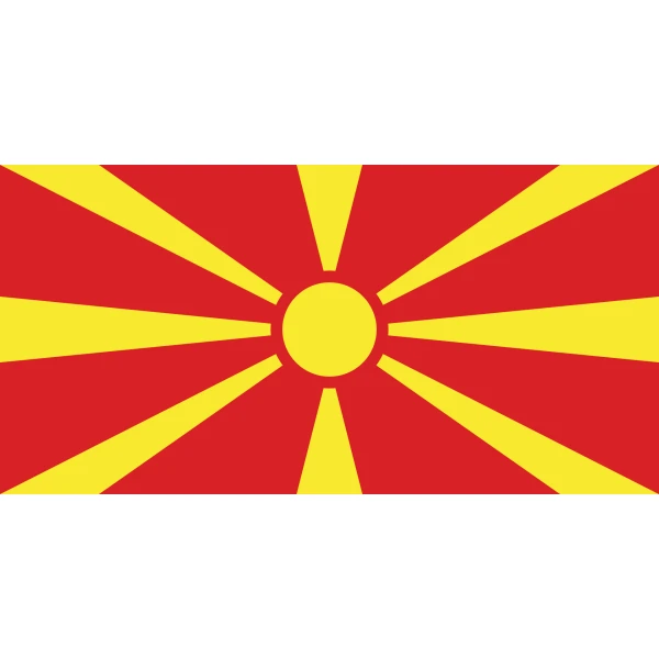 North Macedonia medium hand flag