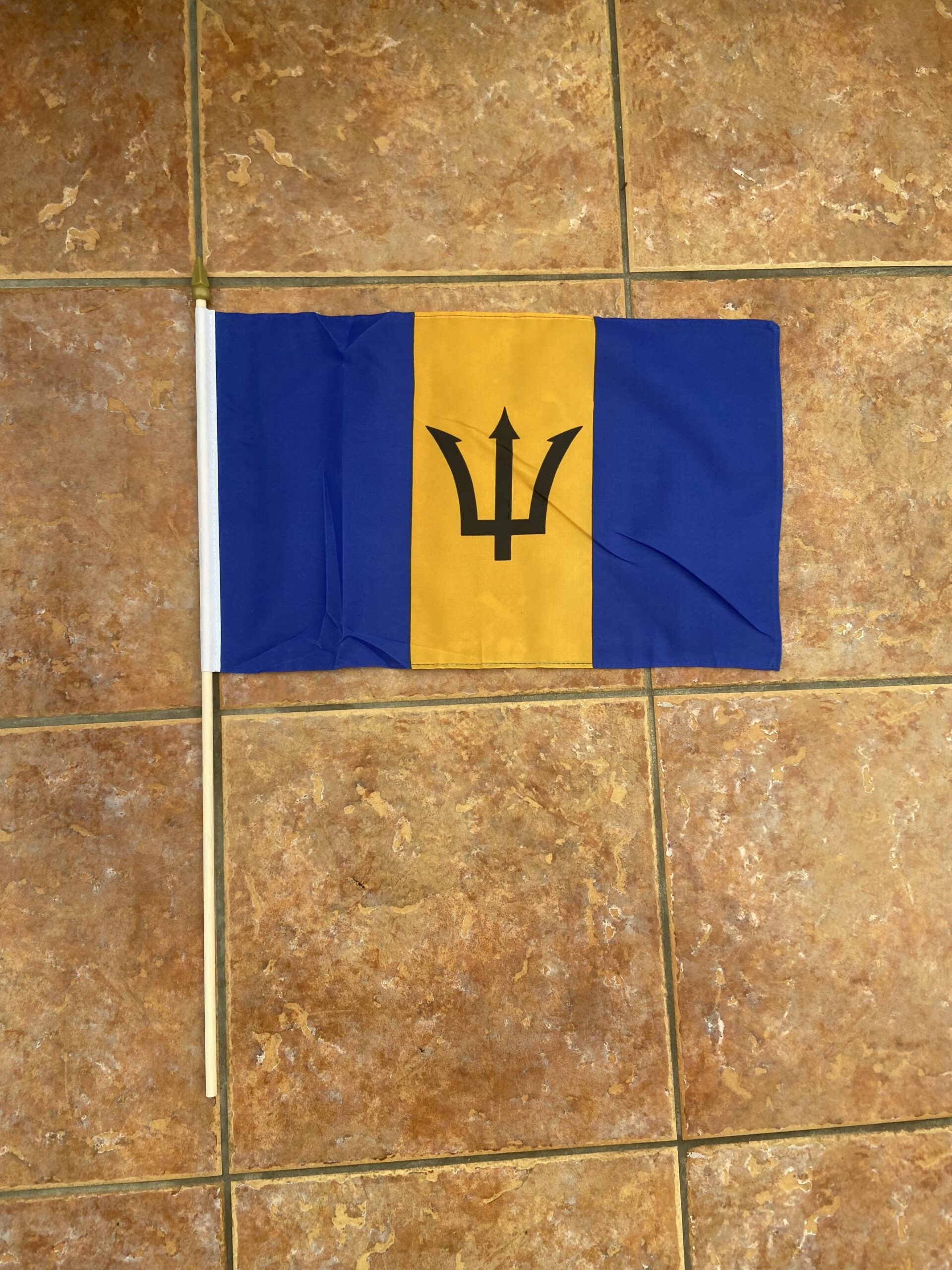 Barbados Barbados large hand flag - Image 1