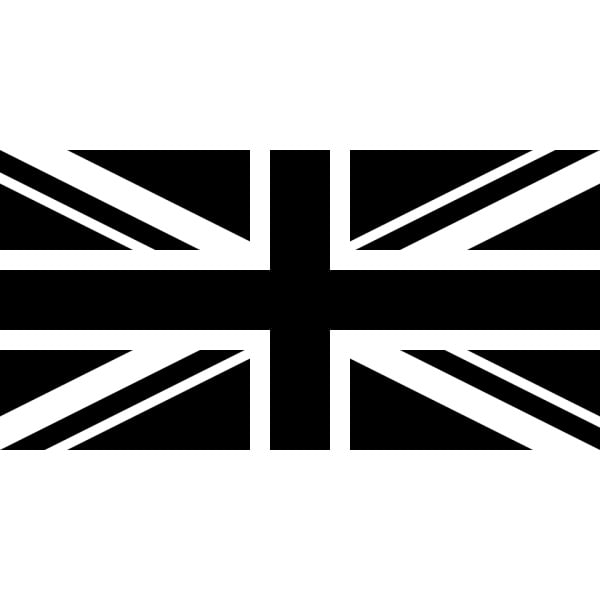 Union Jack Black/White table flag