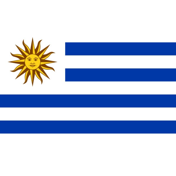 Uruguay medium table flag