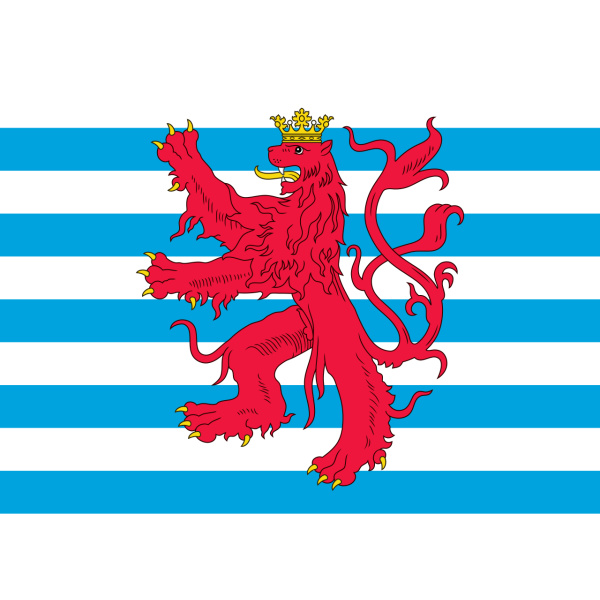 Luxembourg Civil Ensign (Lion) 5' x 3'