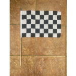 Checkered black/white large hand flag