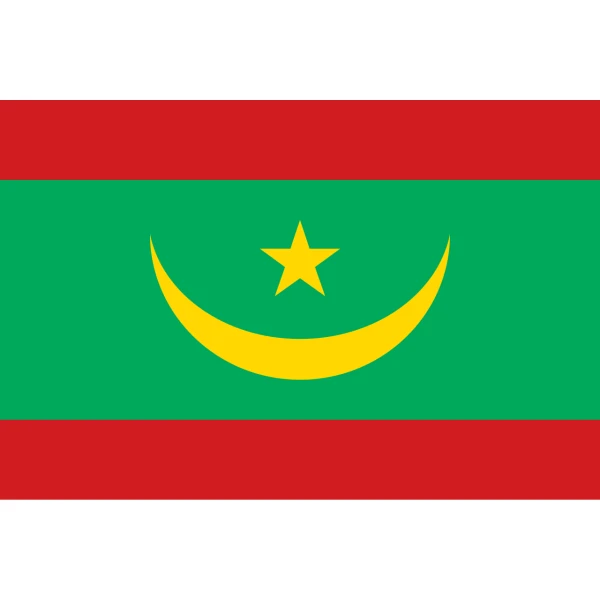 Mauritania new medium hand flag