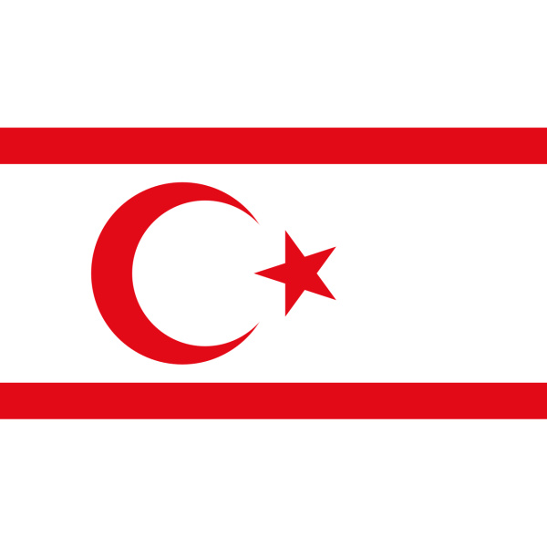 Northern Cyprus hand flag