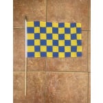 Checkered blue/yellow large hand flag (Surrey)