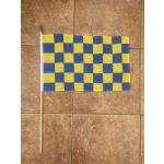 Checkered blue/yellow large hand flag (Surrey)