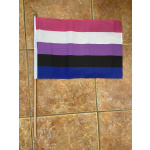 Genderfluid large hand flag