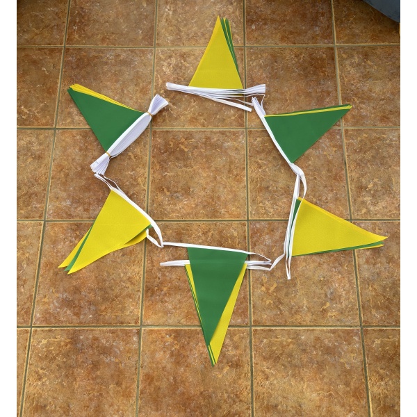 20m 54 flag 7.5"x11.75" green/yellow bunting