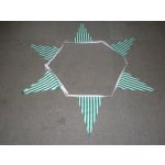 10m 24 flag 8"x12" Striped  green/white bunting