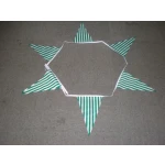 10m 24 flag 8"x12" Striped  green/white bunting