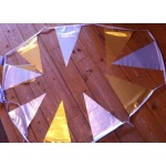 12m 28 flag Metallic Gold/Silver alternate bunting