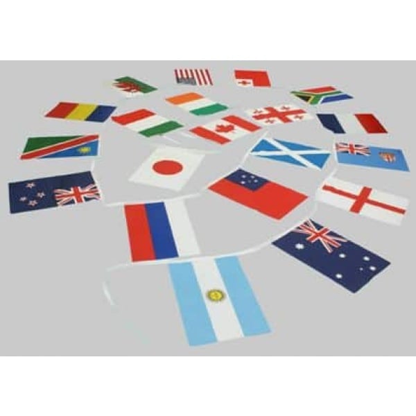 15m 20 flag 18"x12" Assorted World Bunting