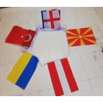 Euro nations bunting 13.8m 24 flag 18"x12"  Giant Euro Championship Football 2020  bunting