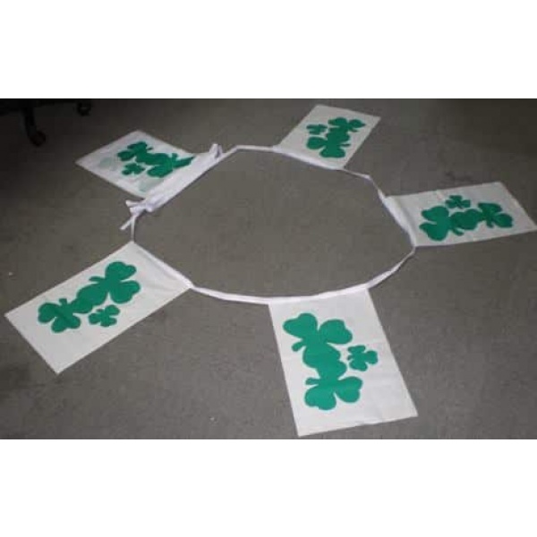20m-32-flag-18-x-12 Ireland Shamrock Bunting