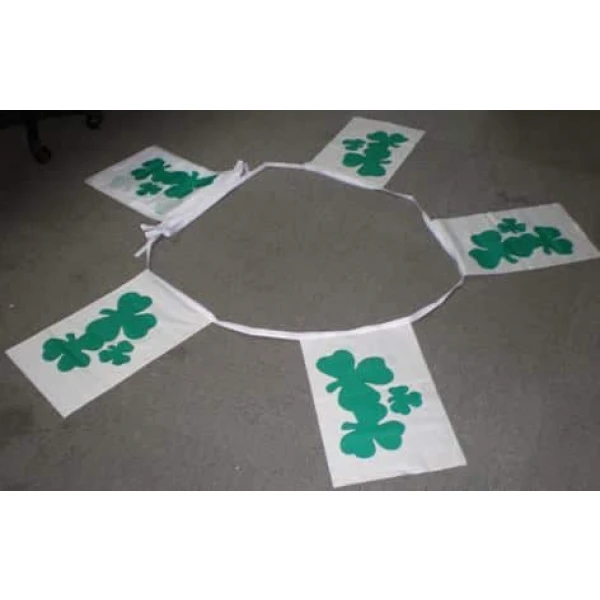 20m-32-flag-18-x-12 Ireland Shamrock Bunting