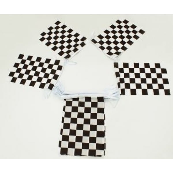20m 32 flag 18x12  Checkered black/white  Bunting