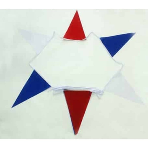 20m 33 flag 12"x20" Red/White/Blue triangle bunting