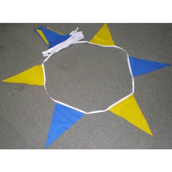 20m 54 flag 7.5" x 11.75" Royal blue/Yellow bunting