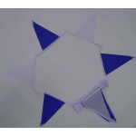 20m 54 flag 7.5" x 11.75" Royal blue/White bunting