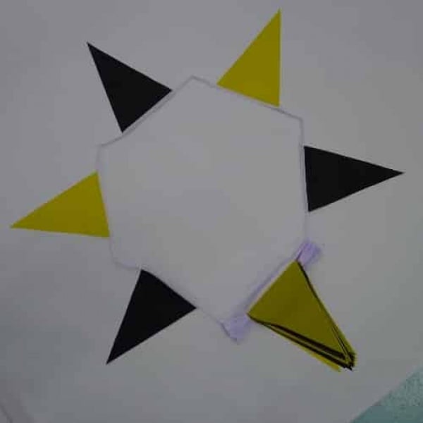 20m 54 flag 7.5" x 11.75" Black/Yellow bunting