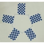 6m 20 flag Checkered blue/white  bunting