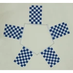 6m 20 flag Checkered blue/white  bunting