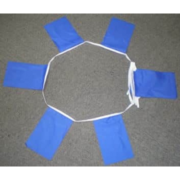 6m 20 flag Plain Blue bunting