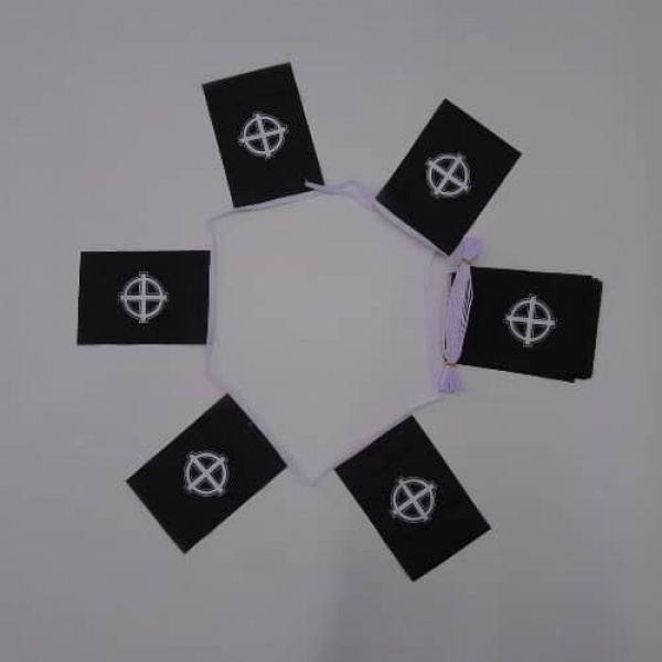 6m 20 flag Celtic Cross Black bunting