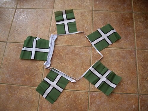 6m-20-flag-devon-4e1c075f05805 6m 20 flag Devon Cross Bunting - Image 1