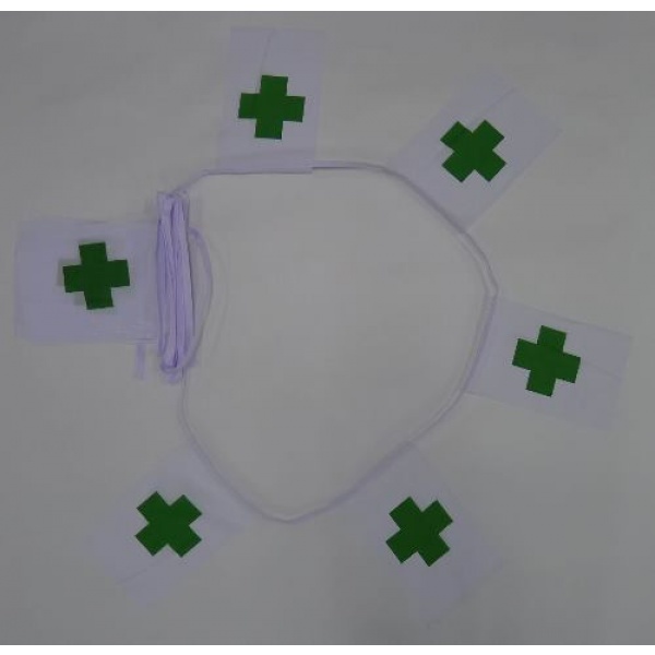 6m 20 flag Green Cross bunting