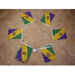 6m 20 flag Mardi Gras Bunting